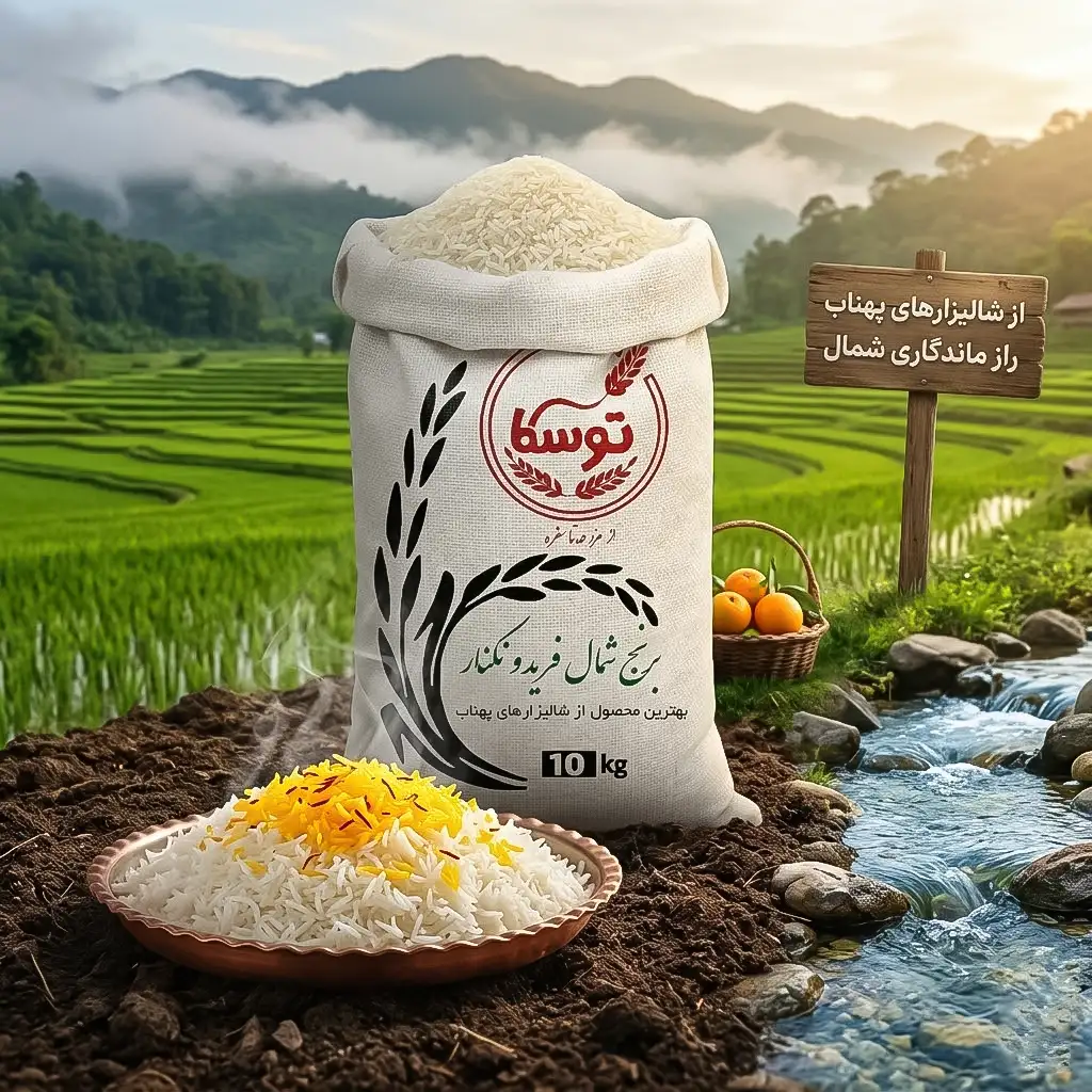 کیسه برنج شمال بازرگانی توسکا - تضمین اصالت مبدأ
